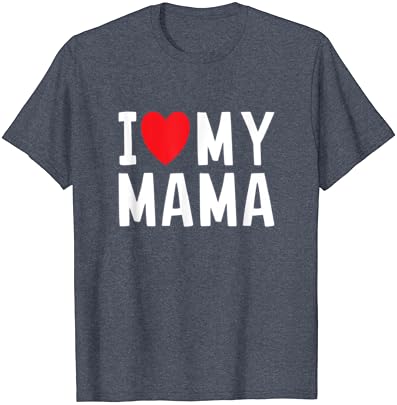 Eu amo meu coração mama coração celebrar a mamãe camiseta