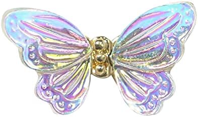 Jóias de unhas 3D Manicure de borboleta inteligente Jóias de borboleta solteira de joias de joias de borboleta colorida Conjunto