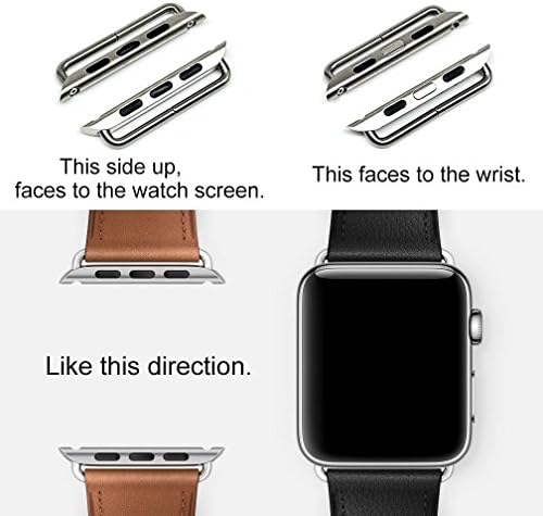Adaptador de link de aço inoxidável Electronix Express para Apple Watch Iwatch 42mm - use sua própria banda