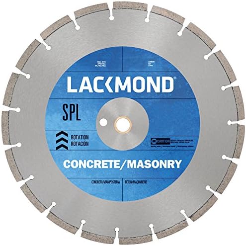 LACKMOND SG16SPL1251 SPL SERVIDADE BLADE DE DIAMAÇÃO DE CUTO DRISE para concreto curado, 16 polegadas por 0,125 por 1 polegada