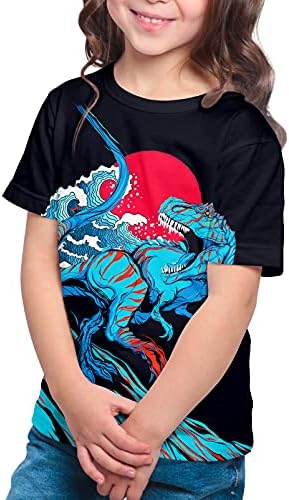 Syaimn 3D Shirts Gráficos Meninos Meninas Imprêm as camisetas engraçadas camisetas de manga curta para crianças de 6 a 16 anos