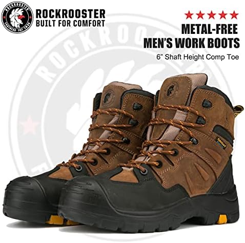 Rockrooster Men's Woodland 6 Composite Toe Industrial & Construction Work Boots EH AK609 AK639