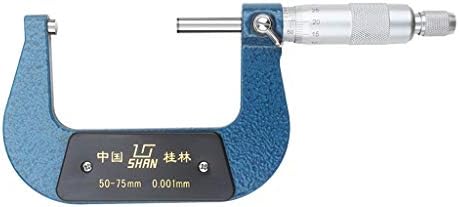 Micrômetro GOOFFY 50-75mm/0,001mm micrômetro de micrômetro de 0,001 mm Micômetro Micrômetro Espiral Micrômetro Durável