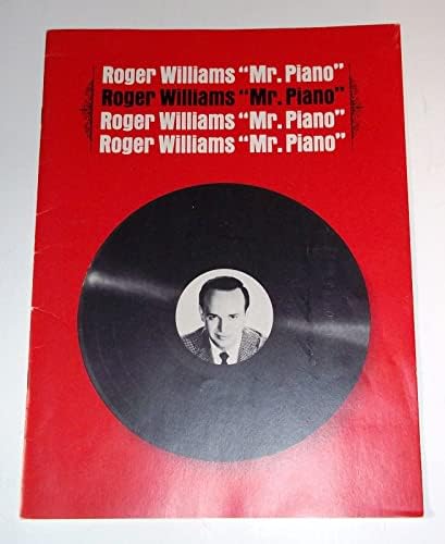 Roger Williams American Pianist Rare Hand assinado Programa de concertos vintage JSA COA