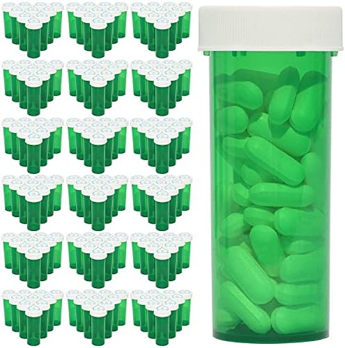 Garrafas de comprimidos de prescrição verde, recipientes de frasco para medicamentos