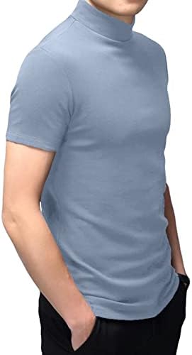 Turtleneck masculino Top Slim Fit Solid Solid Sweater Thino Casual Manga Longa Tops de Blusa Cozinha Masculina Camiseta