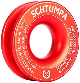 Schtumpa Winch Recuperar anel Ring Block Pollely Snatch Ring 66000 libras para cabo de reboque, recuperação de anel de manilha