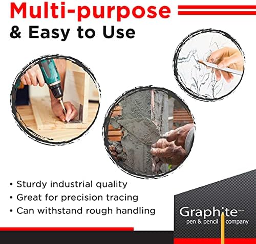 Graphite Hard Churge Carpenter Lápis 2 LUMBER LENTA PCS - Marcador de piso de madeira industrial para ferramentas de trabalho de