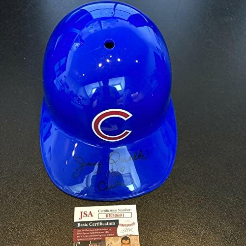Jimmy Qualls assinou o capacete de beisebol de Chicago Cubs em tamanho grande 1969 Cubs JSA COA - Bolalls autografados