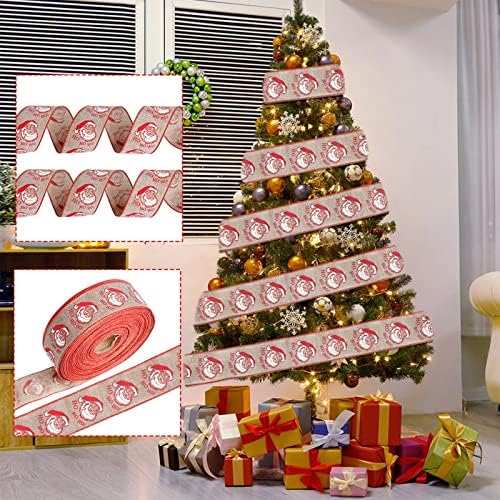 Caixa de presente de fita de Natal HHMEI Presente Fita de Natal Diy decoração Decoração de Natal SGCABIKFEXY7IL