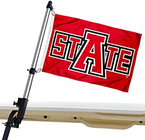 Arkansas State Red Wolves Boat e Mini Flag and Flag Pole Selder Mount Set