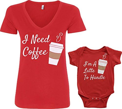 Bodysuit infantil e decote de café com café com latte e decote em V Women