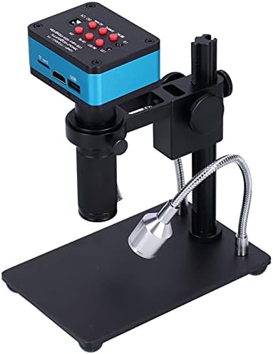 Câmera de microscópio industrial eujgoov 4k USB C? Mount Camera Câmera de laboratório digital com suporte de mesa para microscópios