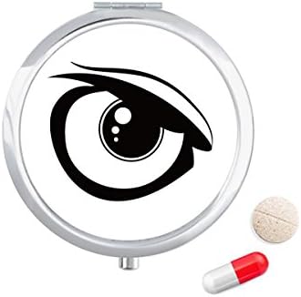Vector Eye Decoration Black Pattern Case Pocket Medicine Storage Box Recipiente Dispensador