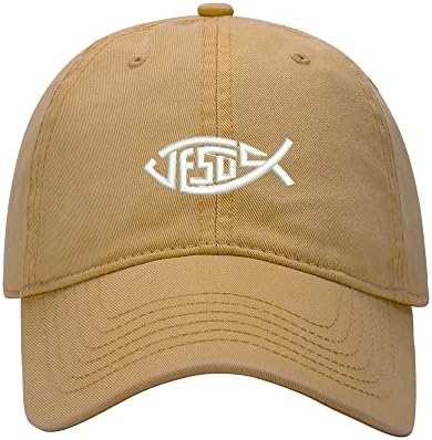 L8502-LXYB Baseball Men Jesus Christian Fish Fish Bordado Caspo de Baseball Daddad Bordado Caps de beisebol