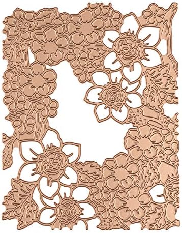 Placa de folha de flores de Flor Blimmer, Metal, Metal, grande