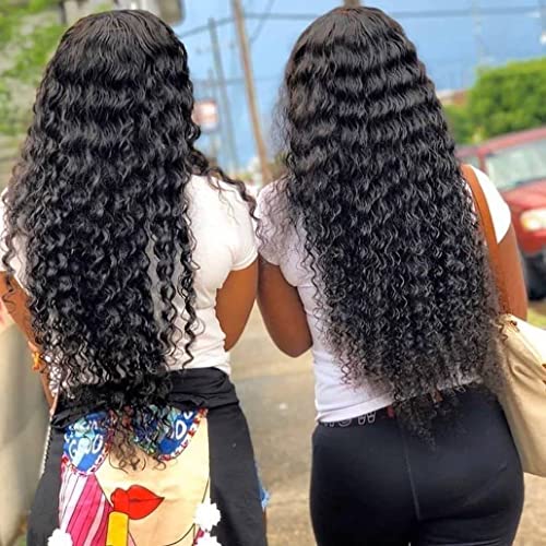 Perupes dianteiras de renda cabelos humanos para mulheres negras ondas profundas peruca intermediária parte média onda profunda