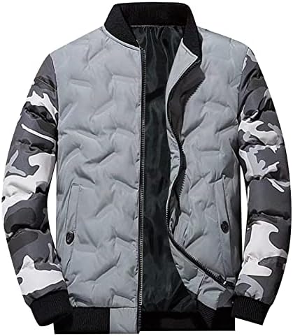 Jaqueta de inverno para homens camuflando lasca com manga de casacos acolchoados engross térmicos jaquetas de camuflagem algodão