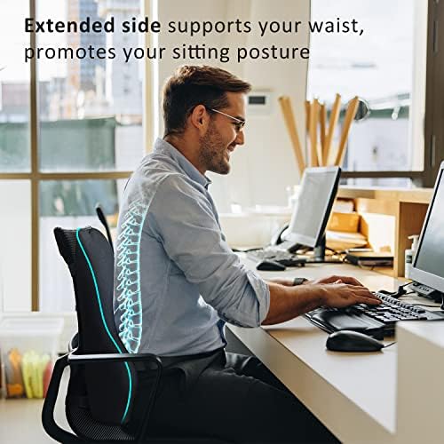 Travesseiro de suporte lombar para cadeira de escritório -travesseiro de suporte lombar para carros -memory espuma longa