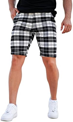 Gingtto mass short shorts de 9 estiram calças curtas de estriado chino