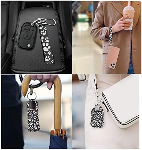 Gongbawa Wristlet Keychain 3 pacote com lipstick titular Keychain Travel Botther para viajar ao ar livre