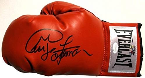 George Foreman assinou o Red Everlast Boxing Glove Mint Autograph JSA CoA - luvas de boxe autografadas