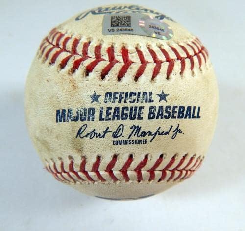 2020 Milwaukee Brewers Pitt Pirates Game usou beisebol Keston Hiura Single 1 - Game usado Baseballs usados