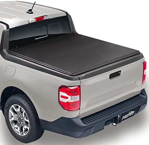 Feotuo Soft Tri-Fold Tonneau Cover Truck Bed para 2022-2023 Maverick 4,6 pés/54.4 polegadas cama