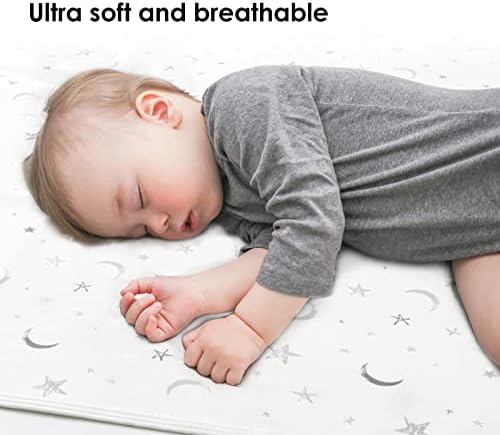 Yiveko Baby Baby Bast Pad almofada lavável bloco de colchão reutilizável estrela de cama branca de cama