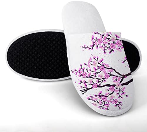 Sakura Tree Blossoms Blossoms Men Chinelos de algodão fechados Spa de toe spa Slippers leves chinelos de conforto