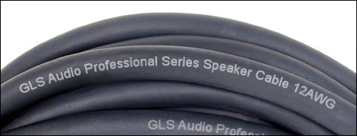 GLS Audio 3 pés Cabo de alto -falante 12AWG Cords - 3 pés SpeakOn To SpeakOn Cabos Profissionais Black Neutrik NL4FX 12 Fio de calibre