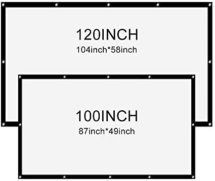 Zyzmh espessado portátil 100 120 polegadas 16: 9 Tela da tela do projetor Tela de parede para projetor Tela de projeção
