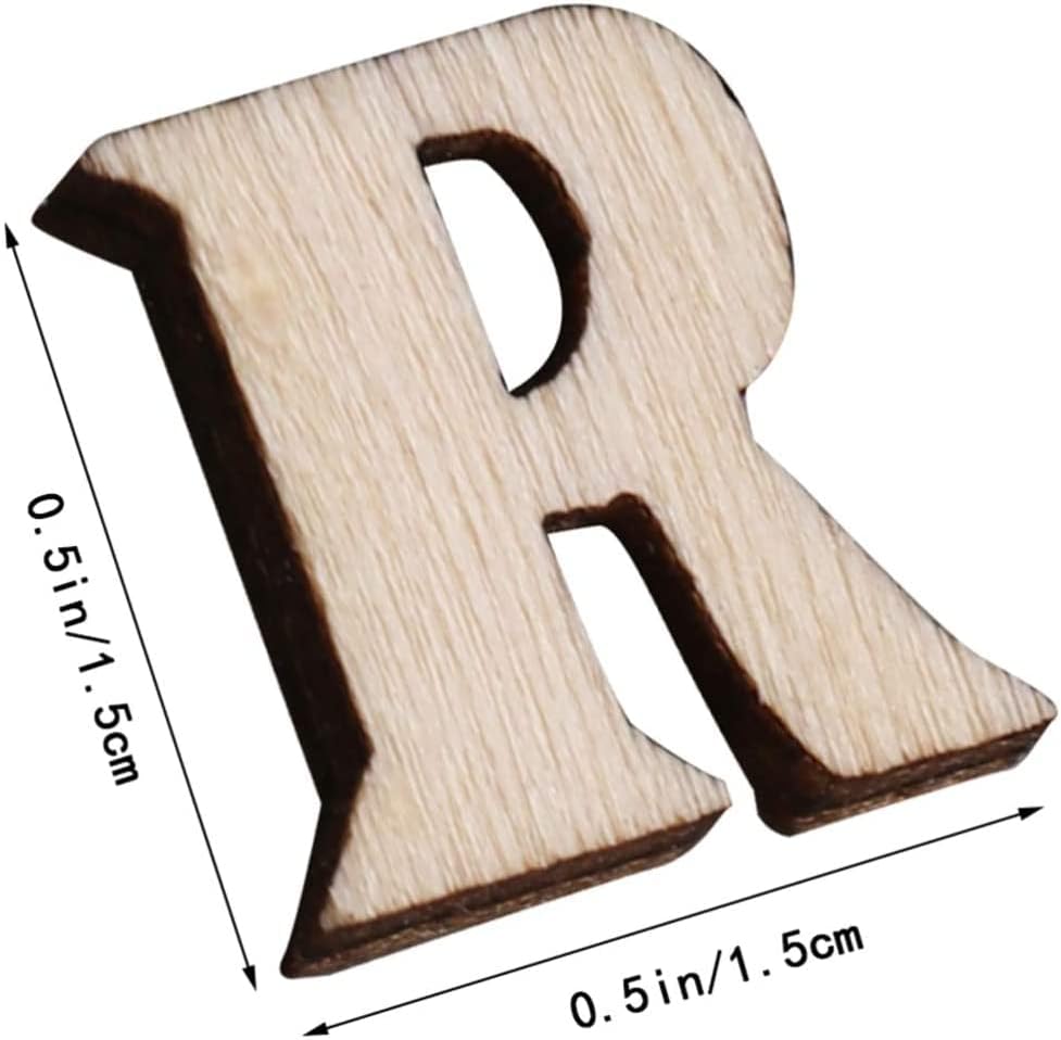 Números de madeira Letters, 200pcs mixados de madeira A Z Letters 0 9 Números Números inacabados de letras de madeira para DIY