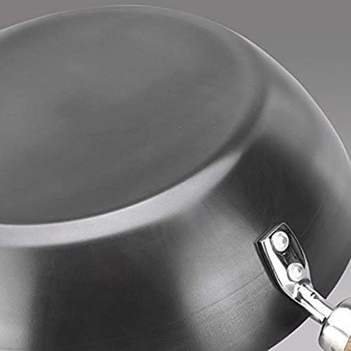 GYDCG Retro Style Wok-No Coating Wok Pan, Pote de ferro artesanal adequado para panela de indução, gás natural