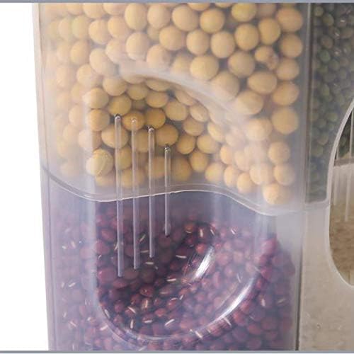 Caixa de armazenamento de grãos, jarro hermético, grãos multifuncionais compartimentados/frutas/nozes secas/feijões/arroz/tanque