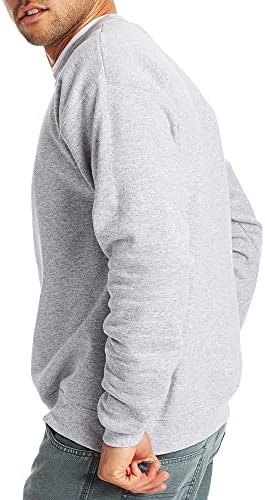 Hanes Men's EcoSmart Fleece Sweatshirt, Pullover de mistura de algodão, moletom de pista de tripulação para homens