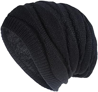 Girinhos para homens lã ladeada de esqui mais quente chapéu de caveira tampa de caveira algodão grossa chapéu de chapéu para