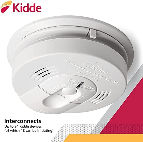 Detector Kidde Smoke & Carbon Monoxide, Hardwired, Interconect Combination Smoke & Co Alarme com backup da bateria, alerta de voz,