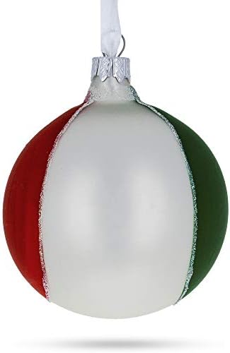 Bandeira do México Bola de Vidro Bola Ornamento de Natal de 3,25 polegadas