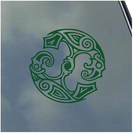 Huginn e Muninn Circle Vinyl Adretador Decalque Nórdico Asatru Odin Thor Raven
