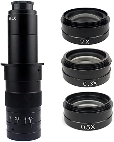 Acessórios para microscópio 0,5x 2,0x 0,3x Lente de vidro objetivo, consumíveis de laboratório de câmera do microscópio da indústria