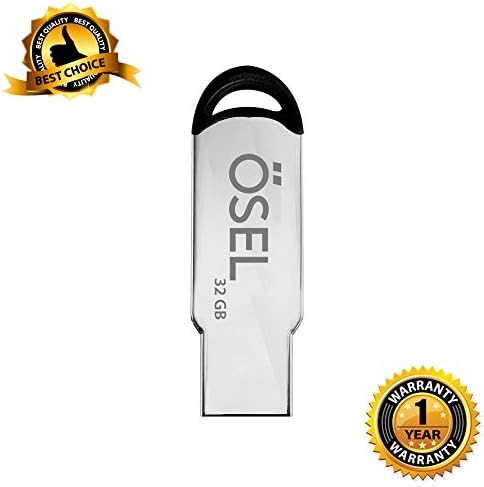 Osel Made in India Silver Karizma Metallic High Speed ​​Data Transfer 32 GB 2.0 Unidade flash USB - pacote de 10