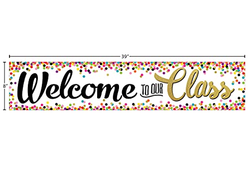 Confete bem -vindo ao nosso banner de classe