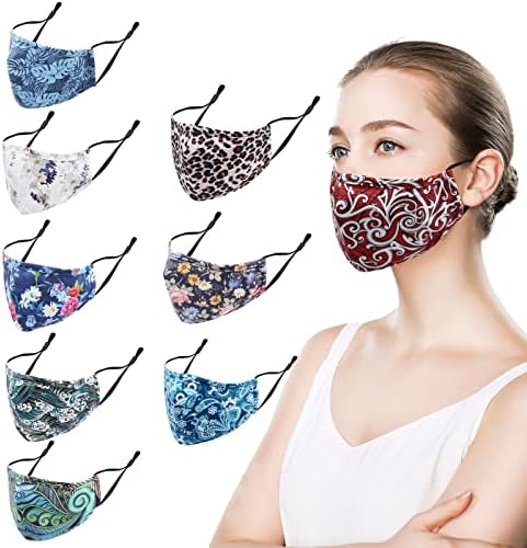 Máscaras ikattri máscara reutilizável máscaras de algodão lavável para mulheres adultos homens ajustáveis ​​3 dobras