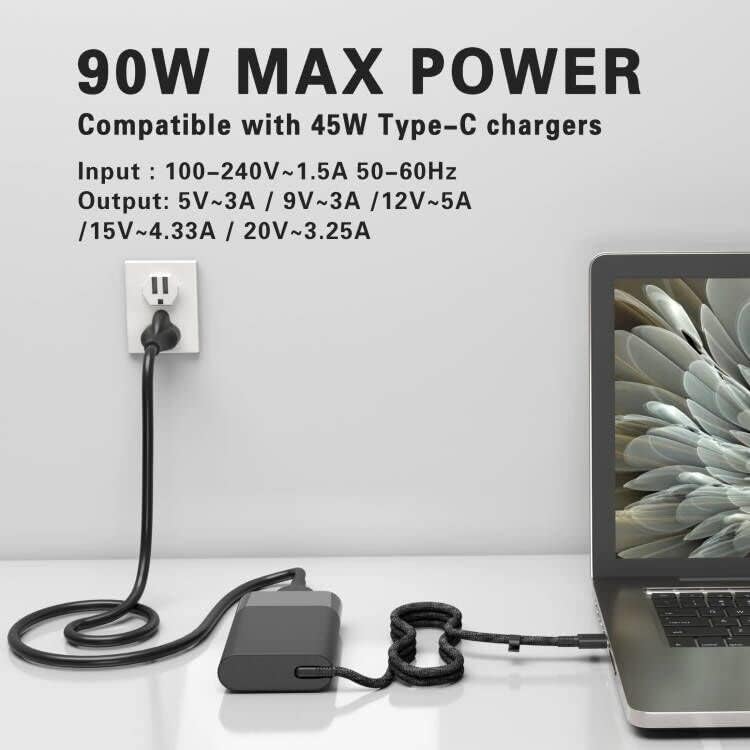 Substituição para carregador de laptop USB C 65W 65W para HP Specter X360 Elitebook TPN-DA08 904082-003 904144-850 ADP-90FE L45440-003
