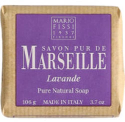 SAPONERIE MARIO FISSI Conjunto de 4 sabonetes naturais de Marselha Lavender 3,7oz 106gr