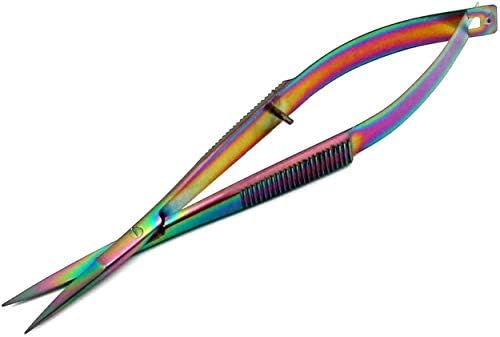 ODONTOMED2011 Multi Rainbow Color Micro Spring Bordado Scissors Start Scissors 4,5 Em aço inoxidável, aço inoxidável