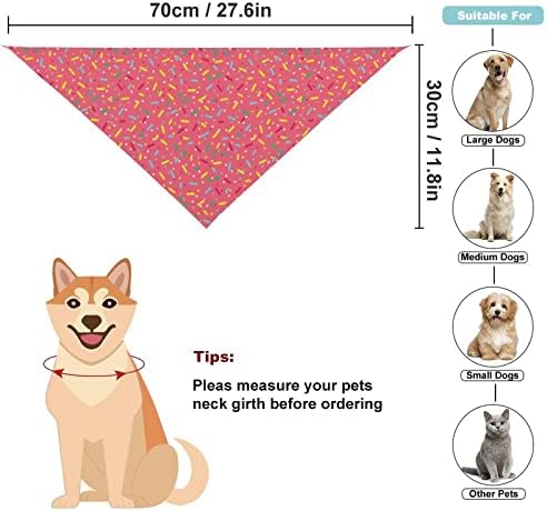 Sprinkles coloridos Donut Glaze Dog Bandanas Figurinos de Halloween Pet para cães gatos gatos Triângulo de estimação Bandanas