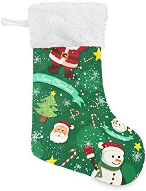 Alaza Christmas meias de Natal boneco de neve de Natal e Santa Classic personalizadas grandes decorações de meia