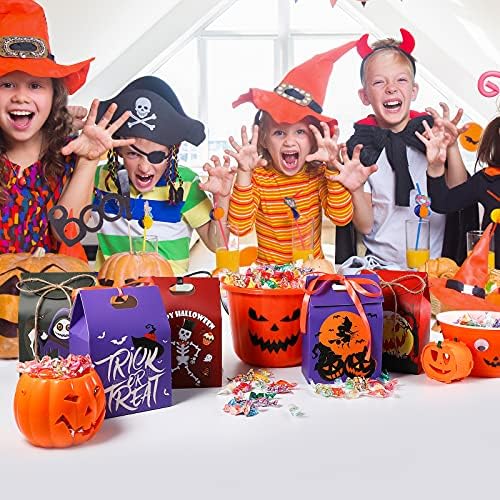 PretyZoom Halloween Treats Boxes Truque ou tratamento caixas de doces Bolsas de brindes para o Halloween Candy Pack Box